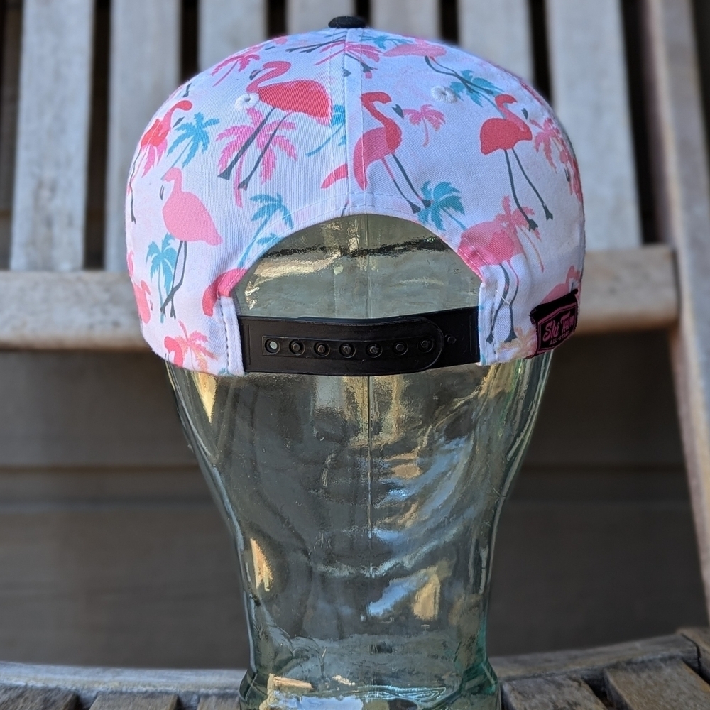Ski Town All-Stars Stay F*Cking Positive Snapback Hat Flamingos Palm Trees — image 4 of 8